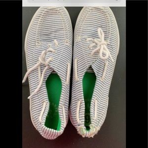 Distressed Ralph Lauren polo shoes